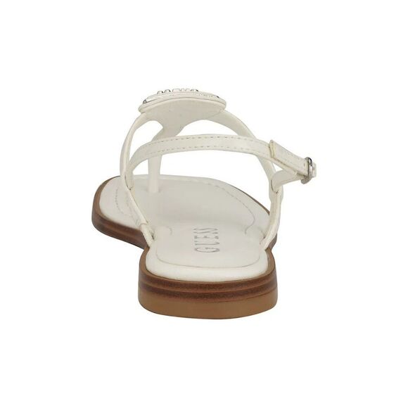 GUESS Women's Rainey Logo Sqaure Toe T-Strap Flat Sandals, Size 5M - Picture 3 of 5